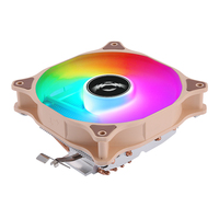 Kipas Pendingin CPU Senyap 120mm Bercahaya 4pin QiuzAim LGA2011/X79/X99/E5 Motherboard dengan 4 Heat Pipe dan Tekanan Turun