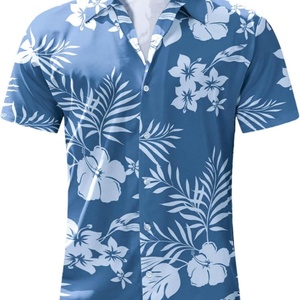 Business <b>Shirts</b> Men's Hawaiian <b>Shirt</b> Tops Vintage Short Sleeve Button Down Beach <b>Shirt</b> Male Tropical Floral Summer <b>Party</b> Holiday - Product Image 5