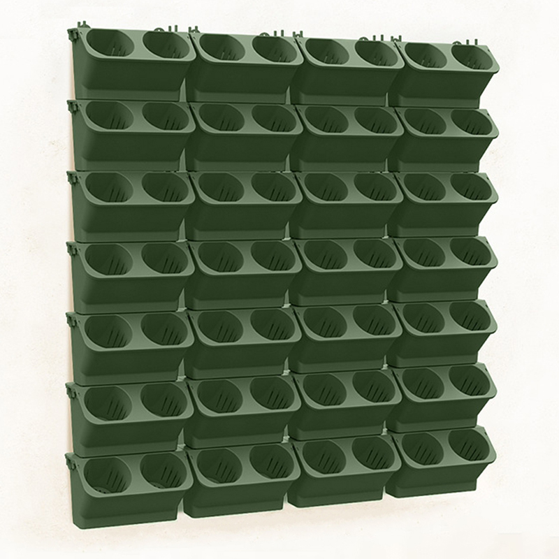 Sistema de maceta de pared Jardin para exteriores, maceta Vertical para plantas de jardín, maceta de plástico para plantar, caja neutra moderna para interiores