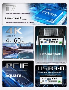 Harga pabrik Pc Mini tertanam dengan kipas untuk pembuangan panas Cepat 12 Gen Intel Core I3 I5 I7 kotak komputer Desktop Mini - Product Image 6