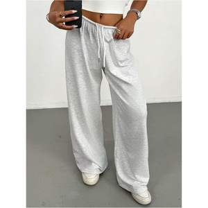 Pantalones Deportivos Anchos Personalizados para Mujer, Cintura Alta, Cordón Elástico, Pantalones Casuales de Tela de Rizo - Product Image 5