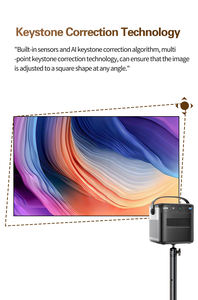 Proyector de vídeo de cine 3D de 550 lúmenes Ansi, <span class=keywords><strong>Full</strong></span> <span class=keywords><strong>HD</strong></span>, 4K, cine en casa, TV láser, lente DLP portátil de tiro ultracorto - Product Image 3