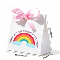 Sac cadeau de remerciement avec imprimé arc-en-ciel, sac de courses pour cadeaux de fête