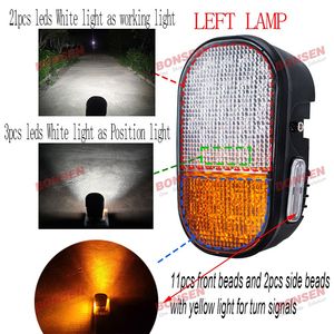 Xe nâng Đèn pha tín hiệu ánh sáng 10-80V đôi bên làm việc ánh sáng lần lượt tín hiệu chỉ số ánh sáng trắng vàng cảnh báo vị trí đèn - Product Image 2