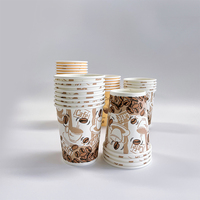 2024 Grossiste à paroi unique Stock à emporter LOGO personnalisé Gobelet en papier jetable Thé en papier Tasse à café bon marché 8oz