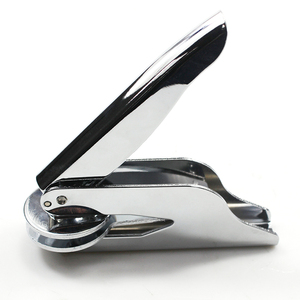 Embosseur de livres, <span class=keywords><strong>tampon</strong></span> à embosser manuel, 2 disques vierges, pour usage bureautique, conception personnalisée, enveloppes, serviettes - Product Image 5