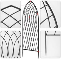 Treillis de jardin en métal noir de haute qualité pour plantes grimpantes, clôture de jardin, panneaux de treillis pour plantes de jardin