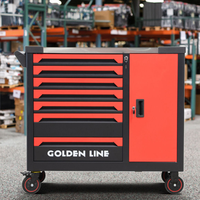 Armoire à outils roulante robuste à 7 tiroirs, chariot d'atelier de réparation automobile OEM avec roues universelles, coffre de rangement mobile pour garage