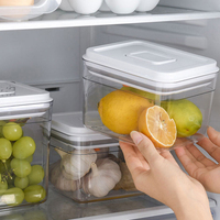 Boîte hermétique portable en PET, réutilisable, résistante aux fuites, lavable au lave-vaisselle, avec bouton-poussoir, pour le stockage du riz, de la farine et des noix, utilisation en cuisine
