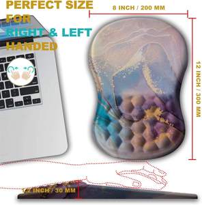 Tapis de souris ergonomique avec support de poignet massant, repose-poignet anti-douleur avec mousse à mémoire de forme et base antidérapante en PU - Product Image 6