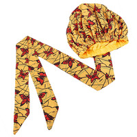 Bonnet en satin pour femmes, Bonnet en soie pour cheveux bouclés Bonnet pour femmes noires Cheveux en satin Ankara Imprimé africain Foulard pour la tête