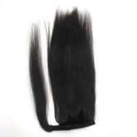 Extension de cheveux AU pour femmes, cheveux humains, queue de cheval, doux, noir, qualité supérieure, prix d'usine, personnalisés, pour femmes