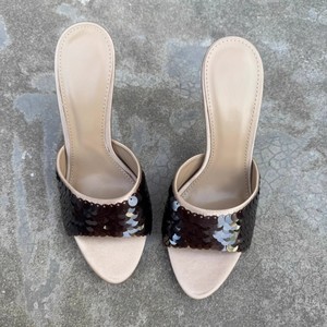 Sandali <span class=keywords><strong>eleganti</strong></span> con tacco alto da donna da banchetto Sexy pantofole con paillettes scarpe da donna - Product Image 4