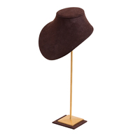 Furunde Offre Spéciale personnalisé marron Micro Fiber bijoux accessoires anneau collier Bracelet bijoux fenêtre affichage ensemble