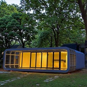 Casa Modular de Acero con Diseño de Cápsula Espacial, Color Personalizado, Pequeña Villa, Cabaña, Contenedor Modular y Unidad de Vivienda Portátil - Product Image 5