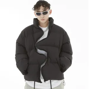 new fashion irregular zip up thick bubble jackets blank down jacket coat outwear warm padding bubble jacket coat custom puffer j