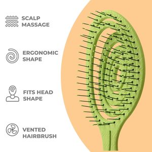 <span class=keywords><strong>Cepillo</strong></span> para el Cabello con Ventilación de Paja de Trigo Ecológico con Logotipo Personalizado, <span class=keywords><strong>Cepillo</strong></span> Desenredante en Espiral con <span class=keywords><strong>Cerdas</strong></span> de Nylon, Venta al por Mayor con Marca Privada OEM - Product Image 5