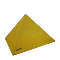Tente de méditation pyramide en cuivre pur pour fabricants, version pliable réduite en acier inoxydable avec tissu polyester – Grande Pyramide