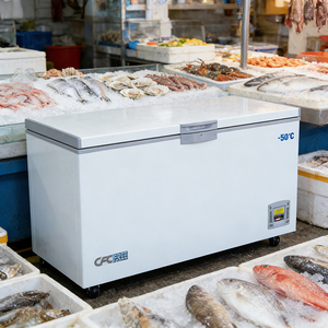 <span class=keywords><strong>Congélateur</strong></span> <span class=keywords><strong>coffre</strong></span> commercial blanc personnalisé à refroidissement direct pour le stockage d'aliments surgelés avec roues universelles - Product Image 2