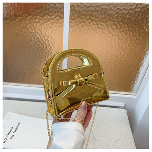 Bolsos de Mano <span class=keywords><strong>Pequeños</strong></span> para Niñas, Lindos Bolsos Cruzados con Lazo, Bolsos Brillantes de Lujo al por Mayor - Product Image 4
