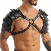 Harnais de poitrine BDSM en cuir respirant sexy pour hommes tenues de fête audacieuses pour Clubbing Festivals tricoté Triangle coupe mode sensuelle