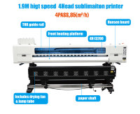 Imprimante à jet d'encre à sublimation écologique grand format 8ft 1.6m 1.8m 2.2m 3.2m Meilleure imprimante de bâche pour publicité intérieure et extérieure