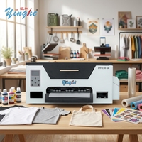 Imprimante DTF A3 YINGHE SA JHB 2026 Nouvelle avec 1 Tête XP600, Système de Circulation d'Encre CMYK et Blanc, Four de Séchage pour Rouleaux PET, Carte Hoson