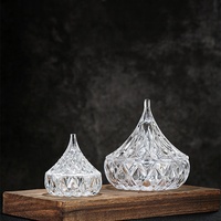 Boîtes organisatrices de nourriture en forme de diamant rétro Palace, en verre transparent avec couvercle, pour sucre, fruits, épices