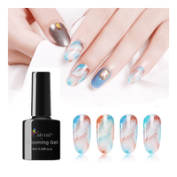 Peinture à fleurs transparente effet marbre Nail Art Soak Off Gel UV Manucure DIY Nail en fleurs