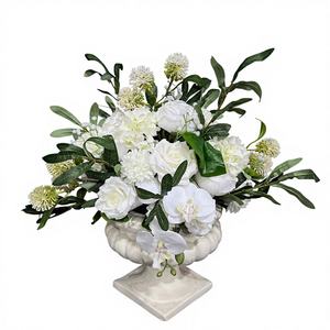 Bola de Flores de Orquídea Blanca Artificial de Seda Ecológica para Decoración de Bodas, Centros de Mesa para Navidad y Año Nuevo - Product Image 1