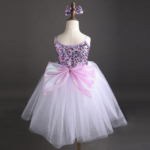 Jupe de ballet à paillettes pour filles, costume de performance Petit Cygne, robe tutu de danse, costume de scène - Product Image 2