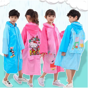 Lovely <strong>Jacket</strong> Children Raincoat Fashion Waterproof Polyester PVC Hooded Raincoat for Kid Cover School Bag - Product Image 3