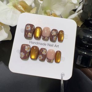 10 Piezas de Manicura Francesa 3D Pintadas a Mano <span class=keywords><strong>para</strong></span> una Tez Clara - Product Image 3