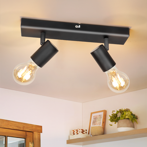 Spot de plafond double tête E27 rotatif en métal durable, idéal pour l'éclairage intérieur de la maison, du salon et de la chambre - Vente chaude - Product Image 1