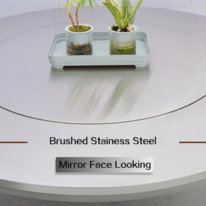 Sang trọng chải thép không gỉ Vòng được xây dựng trong quay phục vụ bảng cho khách sạn nhà hàng căng tin - Product Image 3