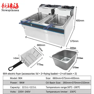 Good Quality Commercial Stainless Steel Gas Fryer Countertop Propane LPG Gas Deep Fryer Oil Fryer