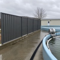Clôture de Confidentialité en Acier Prépeint pour Ferme Aquacole, Bordure de Bassin à Poissons, Anti-Corrosion, Grillage Métallique Ondulé, Biosecurité