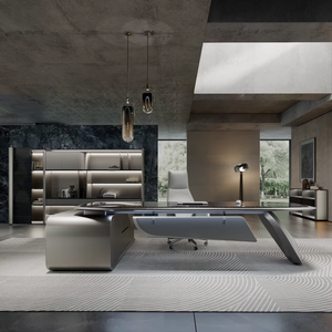 <span class=keywords><strong>Bureau</strong></span> <span class=keywords><strong>de</strong></span> direction modulaire convertible <span class=keywords><strong>de</strong></span> <span class=keywords><strong>luxe</strong></span> <span class=keywords><strong>moderne</strong></span> avec tiroirs, forme rectangulaire, pour PDG, usage commercial ou <span class=keywords><strong>bureau</strong></span> à domicile - Product Image 1