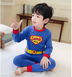 ชุดนอนการ์ตูนซูเปอร์ฮีโร่สุดน่ารักสำหรับเด็กผู้ชาย ชุดนอนสองชิ้น ชุดนอนใส่สบายสำหรับอยู่บ้าน - Product Image 5