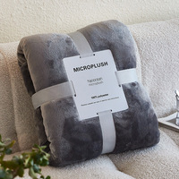Couverture de lit en flanelle unie européenne, chaude et portable, pour enfants, bureau, sieste, dortoir, chambre, cadeau de festival, décoration – Vente en gros