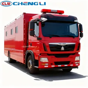รถบรรทุกครัวเคลื่อนที่ Howo 4x2 สำหรับบริการจัดเลี้ยงนอกสถานที่ รถบรรทุกทำอาหารสำหรับนักดับเพลิง รถบรรทุกบริการฉุกเฉินในแคมป์ - Product Image 3