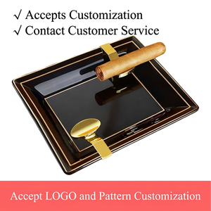 Cendrier en <span class=keywords><strong>céramique</strong></span> personnalisé avec repose-cigares, impression de logo personnalisée, cendrier pour la maison, le bureau, le bar, l'hôtel, boîte cadeau disponible - Product Image 1