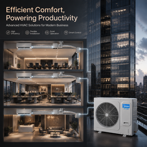 Affidabile Sistema di Climatizzazione VRF Midea per Casa, R410A, Raffreddamento e Riscaldamento, per Edifici Moderni e Centri Aziendali - Product Image 2