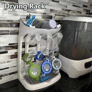 Moderno Estante de Almacenamiento Vertical Multifuncional de Doble Nivel, de Plástico Sostenible, para Escurrir <span class=keywords><strong>Biberones</strong></span> y Secar Utensilios - Product Image 5