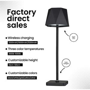 ไฟชาร์จไร้สาย, โคมไฟส่องสว่างปรับได้พร้อมเซ็นเซอร์สัมผัส, โคมไฟตั้งโต๊ะกลางแจ้ง - Product Image 3