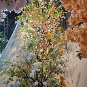 EG-AT19 Nouvelle décoration florale artificielle de cerisier blanc, rose et vert pour centre de table, mariage, festivals, événements, intérieur et extérieur - Product Image 3