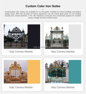 Clôture de jardin en <span class=keywords><strong>fer</strong></span> <span class=keywords><strong>forgé</strong></span> avec porte principale à fleurs - Product Image 5