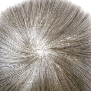 Toupet pour hommes 100% système de remplacement de cheveux humains réels <span class=keywords><strong>français</strong></span> dentelle avant hommes toupet système de cheveux noeud de blanchiment délié naturel - Product Image 4