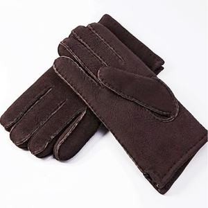 Musterexemplar Herren- und Damen-Vollfingerhandschuhe aus Doppelseitigem Schafsleder Winter-Schafsleder Modische Echte Lederhandschuhe - Product Image 4