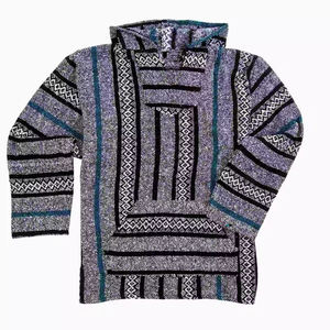 Felpa Poncho <span class=keywords><strong>Rasta</strong></span> Personalizzabile 5XL 100% Cotone Jerga Maglioni Tattici Felpa con Cappuccio in Lana Messicana Baja per <span class=keywords><strong>Uomo</strong></span> - Product Image 4